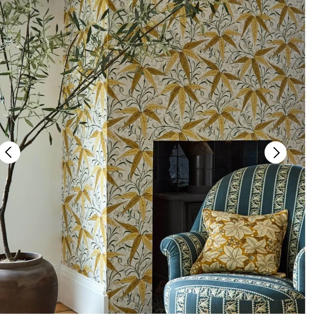 Bamboo Wallpaper by Morris & Co. - 4 rolls in Sunflower